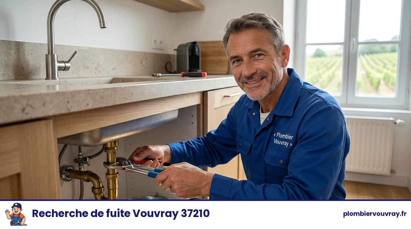 Plombier Vouvray — recherche de fuite