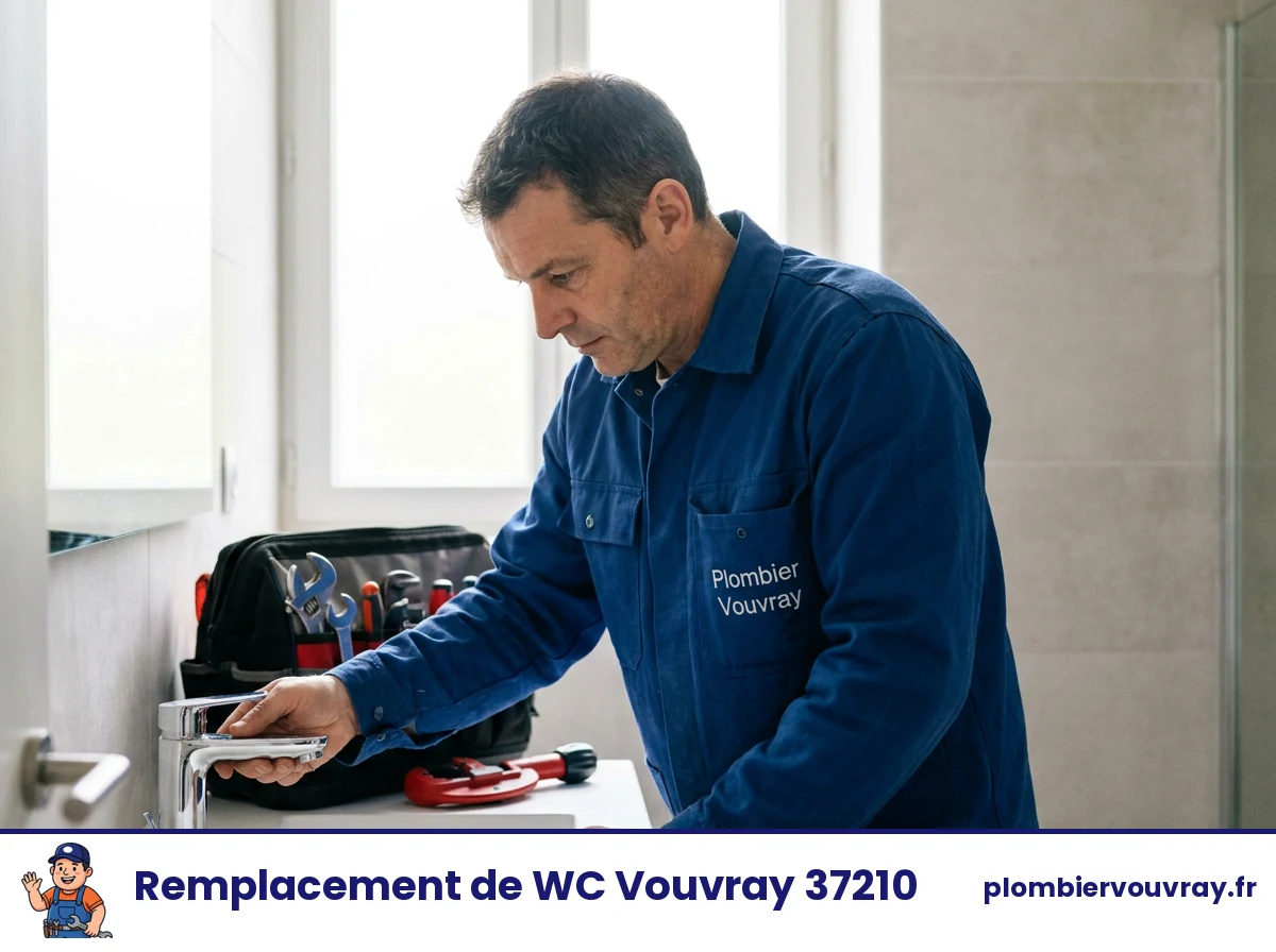 Plombier Vouvray — remplacement de wc